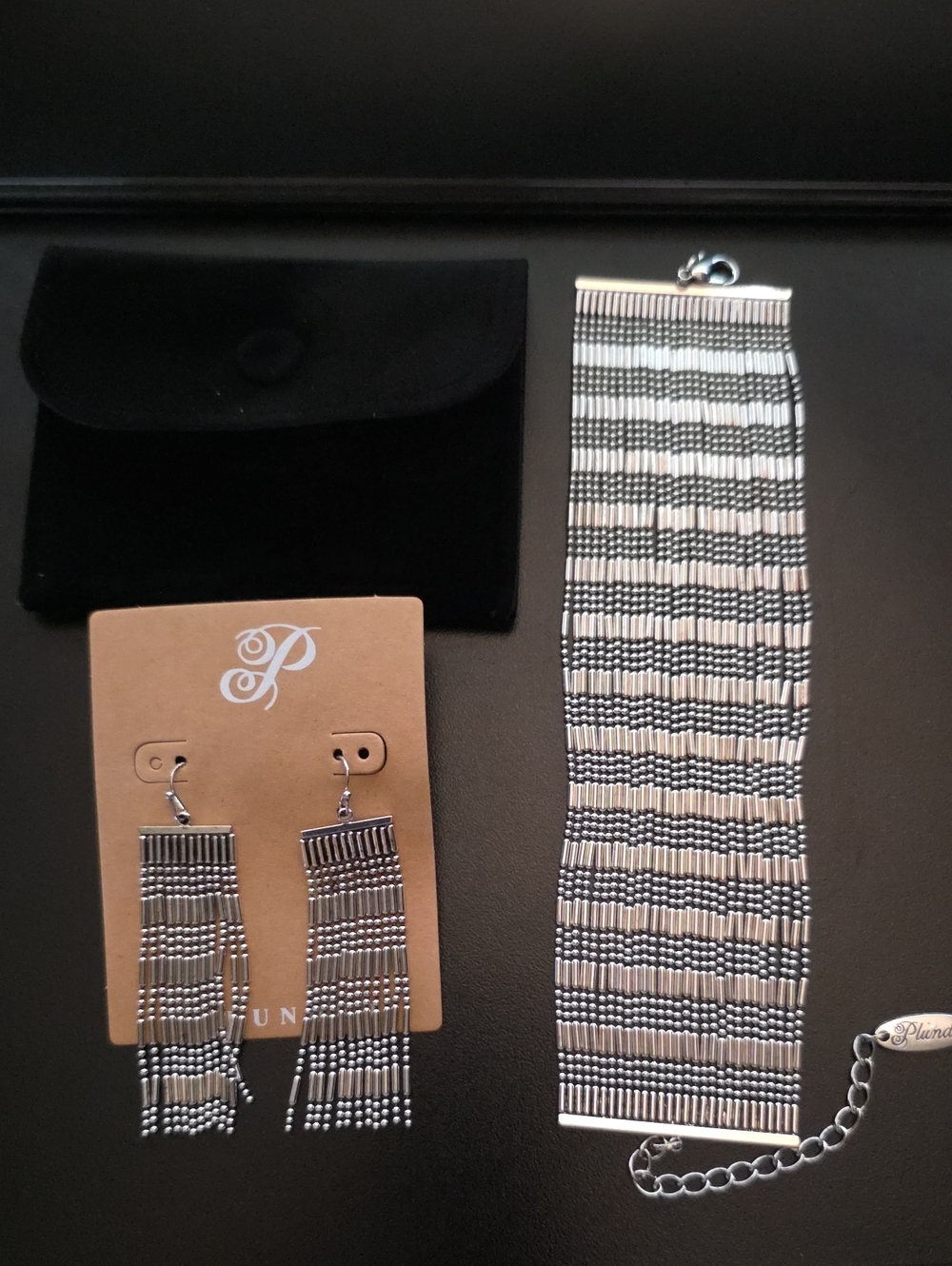 Plunder Bracelet and Earrings Set - Matching Set W Travel Pouch